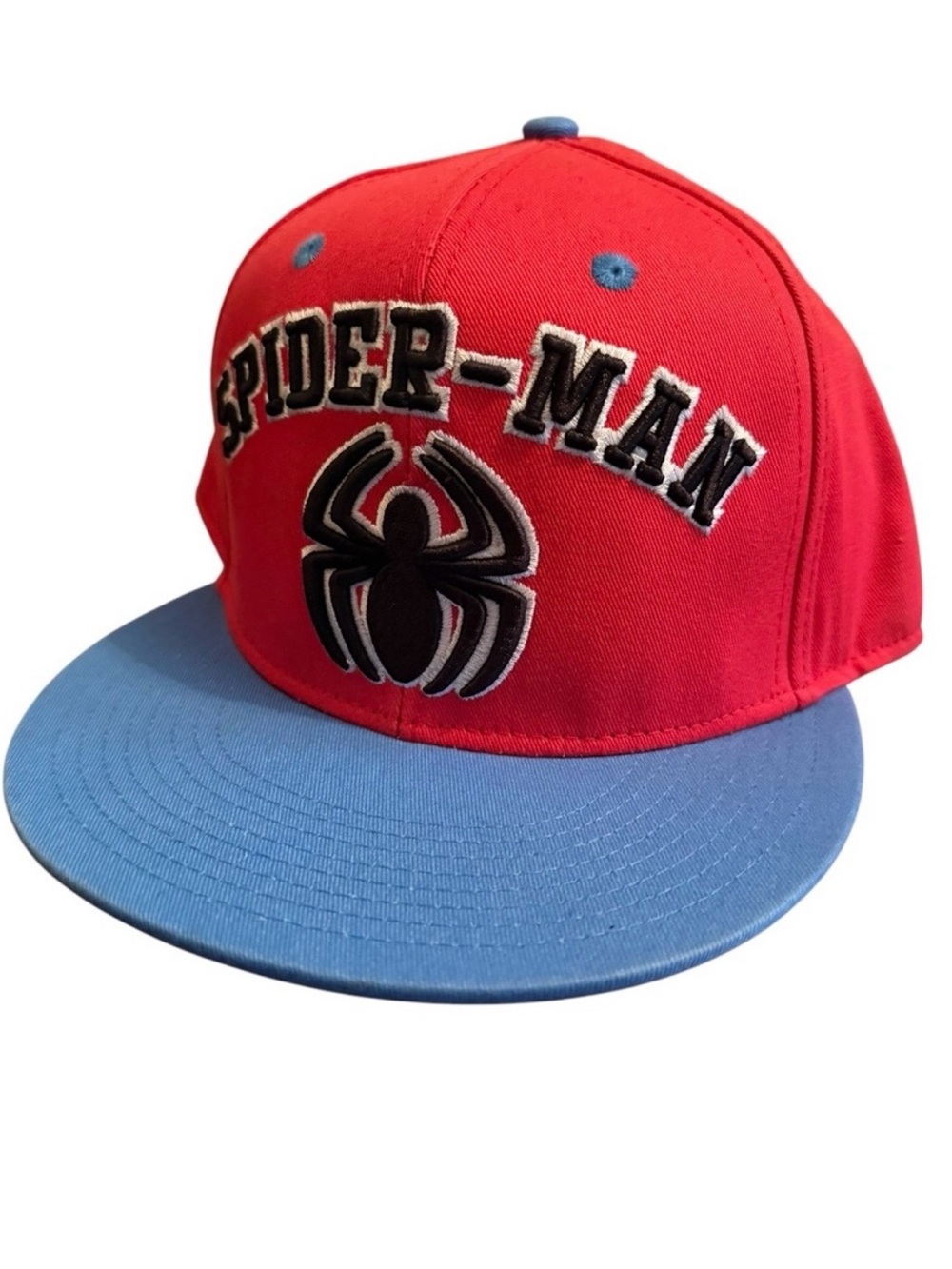 Spider Man Marvel Comics Snapback Ball Cap Blue Red Black Colourblock Adult Hat
